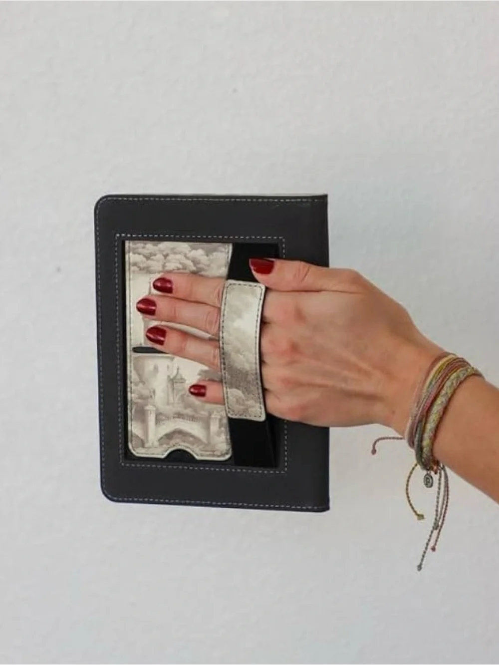 Tablet Sleeve Case with Castle Print - Beige